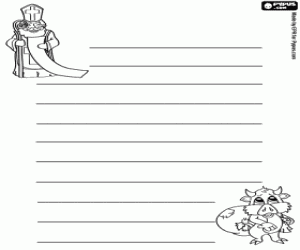 malvorlagen Weihnachten-Brief mit Sankt Nikolaus ausmalbilder