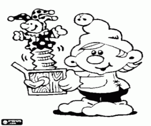 malvorlagen Weihnachten-Elf und Schachtelteufel ausmalbilder