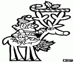 malvorlagen Weihnachts elf reiten ein rentier ausmalbilder