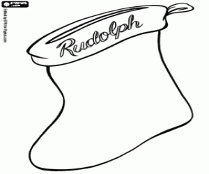 malvorlagen Weihnachts-Socke von Rudolph ausmalbilder