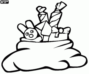 malvorlagen Weihnachtsgeschenke Tasche und Plüsch ausmalbilder