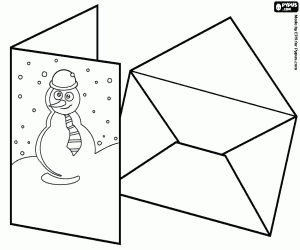 malvorlagen Eine Weihnachtskarte per Post ausmalbilder