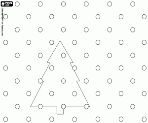 malvorlagen Weihnachtskarte, Tanne und Schnee ausmalbilder