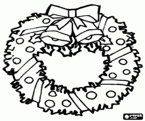 malvorlagen Weihnachtskranz mit Glocken ausmalbilder