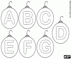 malvorlagen Weihnachtskugel mit Buchstaben A zu G ausmalbilder