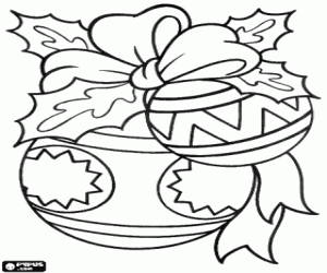 malvorlagen Weihnachtskugeln mit einer Schleife ausmalbilder