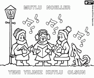 malvorlagen Weihnachtsliedern, in Türkisch ausmalbilder