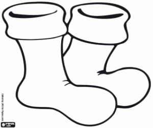 malvorlagen Weihnachtsmann-Socken ausmalbilder