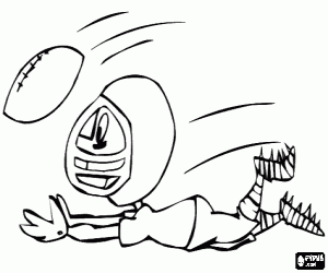 malvorlagen Die Wide receiver Fang den ball ausmalbilder