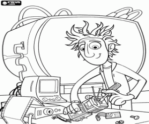 malvorlagen Der Wissenschaftler Flint im Labor ausmalbilder