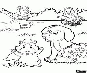 malvorlagen Wonder Pets und Hund in den Garten ausmalbilder