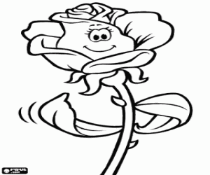 malvorlagen Wunderschöne Rose mit Stacheln ausmalbilder