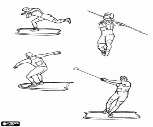 malvorlagen Wurf in der Leichtathletik ausmalbilder