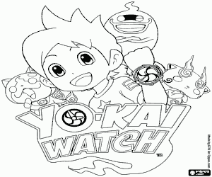malvorlagen Yo-Kai Watch, Logo und Charaktere ausmalbilder