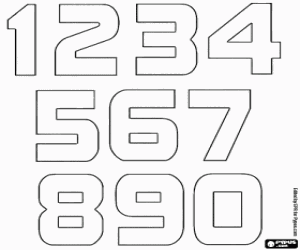 malvorlagen Zahlen von 1 bis 9 und 0 ausmalbilder