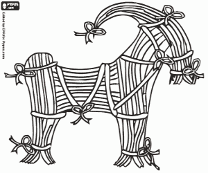 malvorlagen Ziege von Yule, Weihnachts tradition ausmalbilder