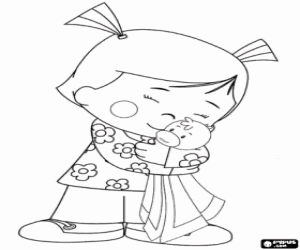 malvorlagen Zoe umarmt ihre Decke ausmalbilder