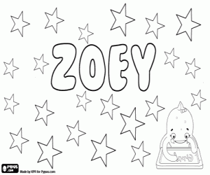 malvorlagen Zoey, Variante von Zoe ausmalbilder