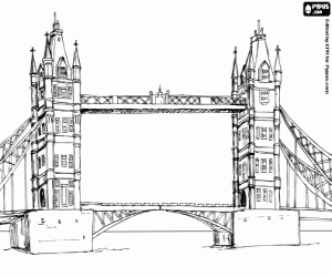 malvorlagen Eine Zugbrücke in London ausmalbilder