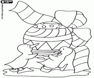 malvorlagen Zwei Entenküken und ein Osterei ausmalbilder