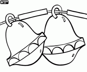 malvorlagen Zwei kleine Glocken von Weihnachten ausmalbilder