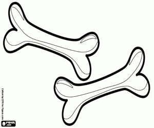malvorlagen Zwei Knochen für den Hund ausmalbilder