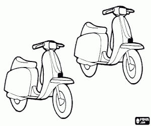 malvorlagen Zwei Motorräder Motorroller ausmalbilder