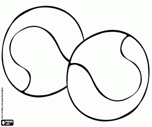 malvorlagen Zwei Tennisbälle ausmalbilder