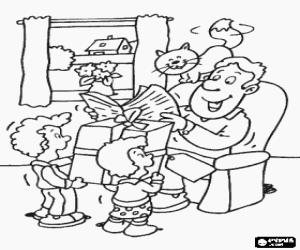 malvorlagen Eine Überraschung für Vati ausmalbilder